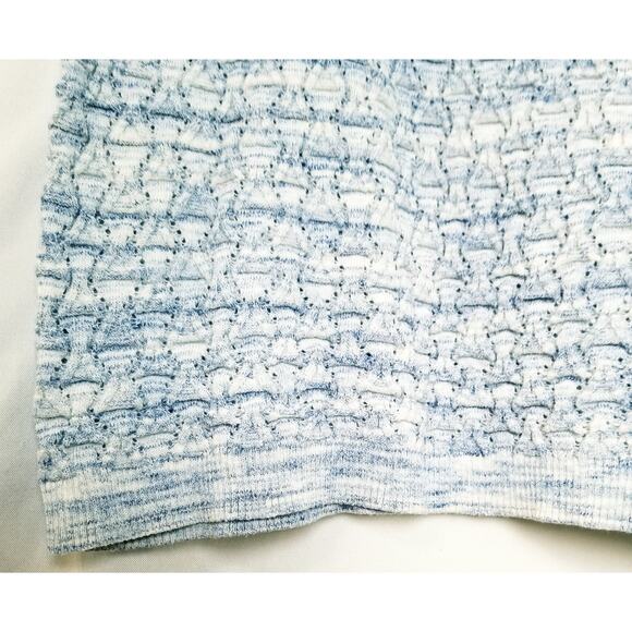 Leo & Nicole Women's Long Sleeve Knit Pull Over Sweater Blue White Size L - Picture 6 of 9